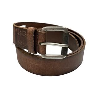 NWT Lucky Brand Genuine Leather Belt Men's Size 38 Brown Classic Basic Casual